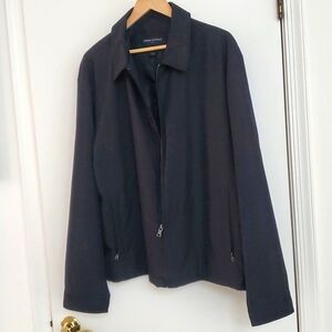 Men's Banana Republic black spring jacket size XL Reg zip front pockets